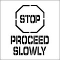 Nmc Stop Proceed Slowly Plant Marking Stencil PMS230